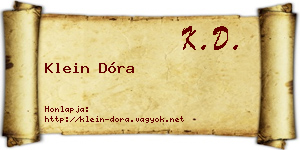 Klein Dóra névjegykártya